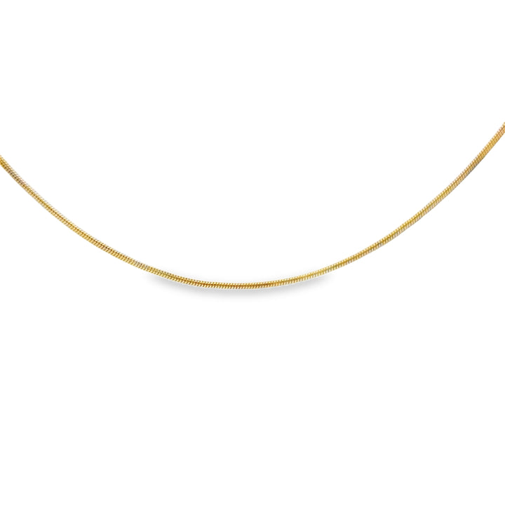 18K Yellow Gold 1MM Snake Chain Necklace