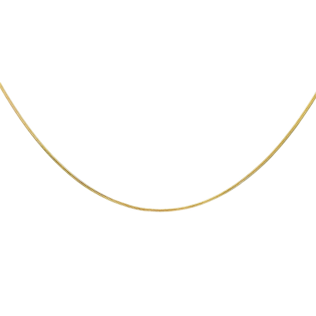 18K Yellow Gold 1MM Snake Chain Necklace