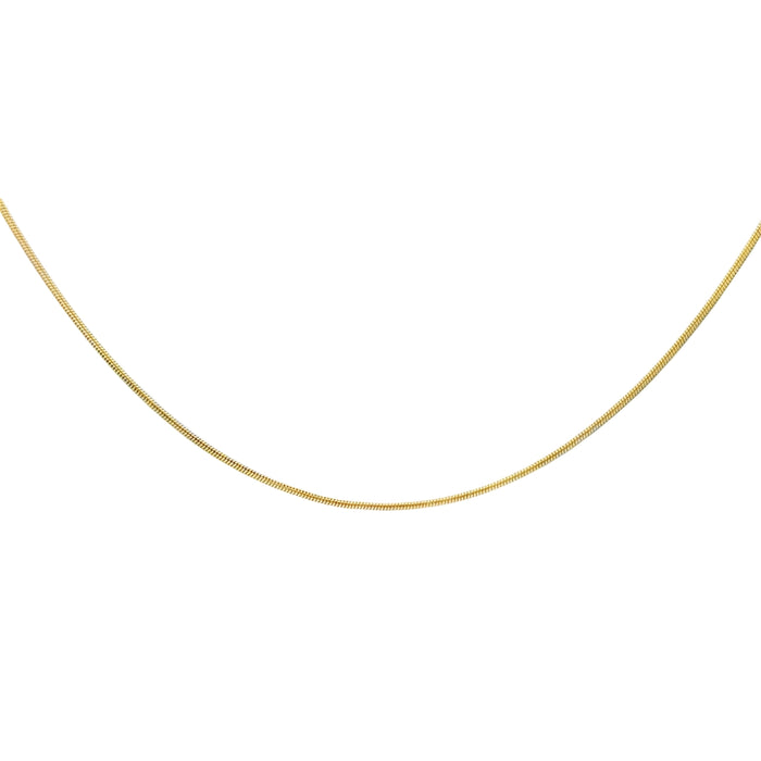 18K Yellow Gold 1MM Snake Chain Necklace