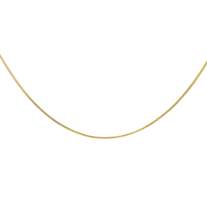 18K Yellow Gold 1MM Snake Chain Necklace