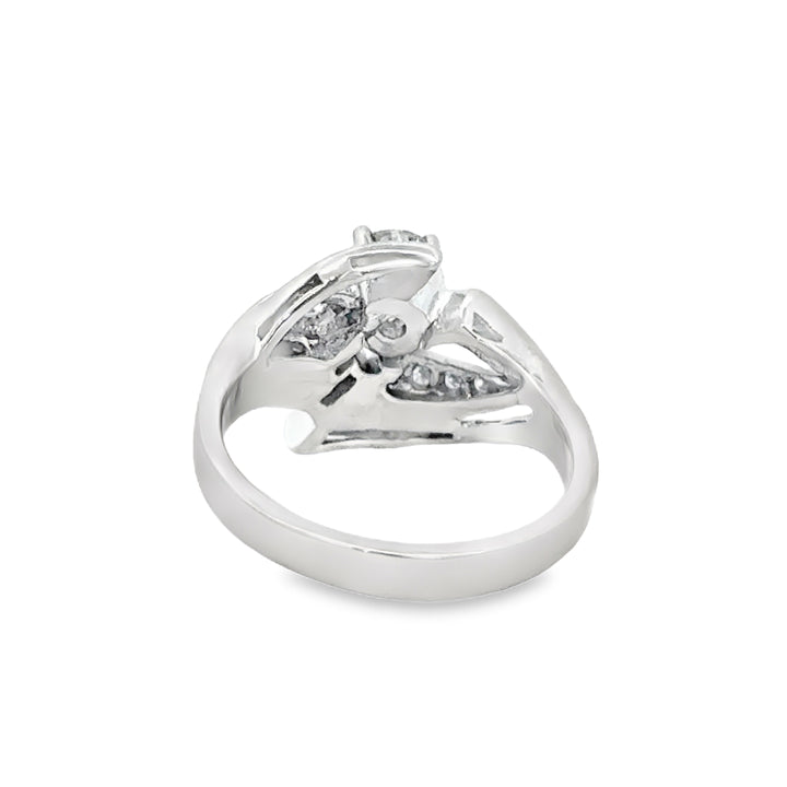 0.75 CTW Diamond Platinum Antique Engagement Ring