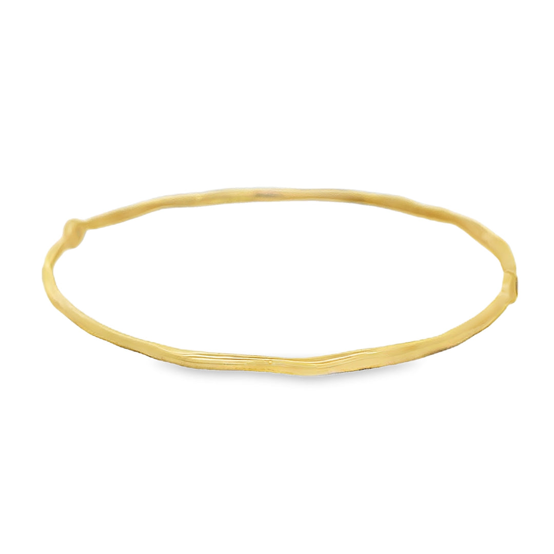Pre-Owned Ippolita 0.08 CTW Diamond 18K Yellow Gold Bangle Bracelet
