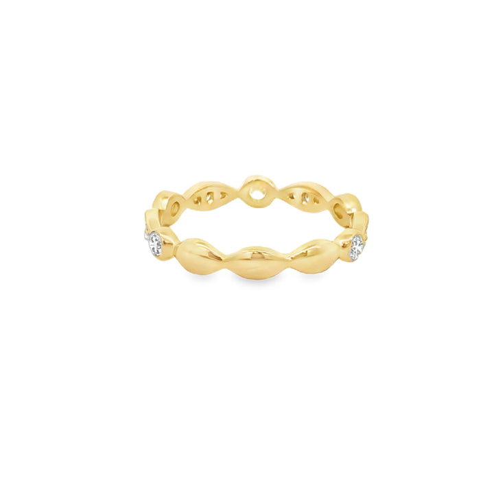 0.35 CTW Diamond 18K Yellow Gold Band Ring