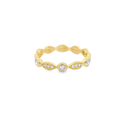 0.35 CTW Diamond 18K Yellow Gold Band Ring