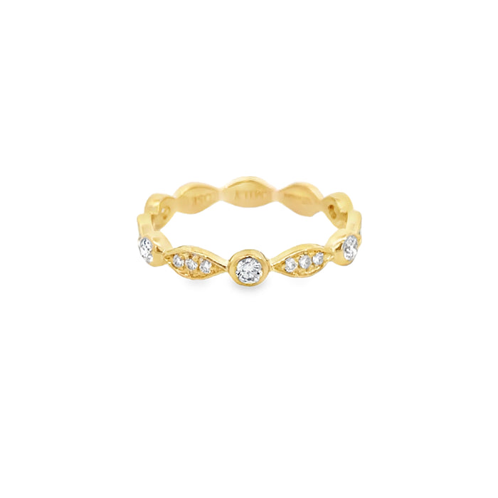 0.35 CTW Diamond 18K Yellow Gold Band Ring