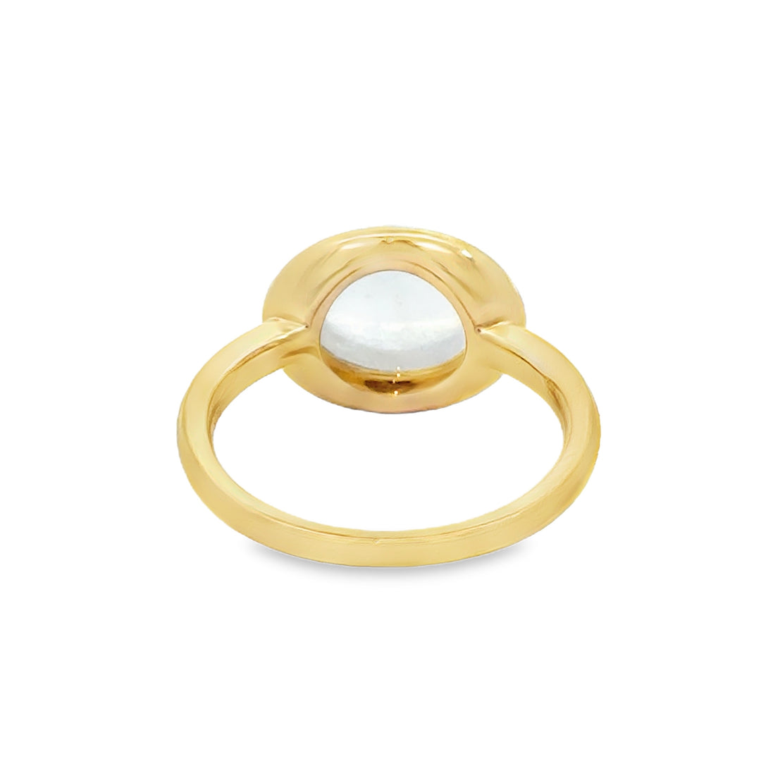 3.04 CT Moonstone 14K Yellow Gold Ring