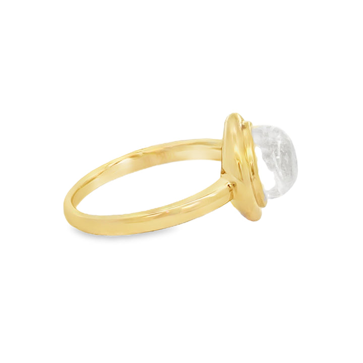 3.04 CT Moonstone 14K Yellow Gold Ring