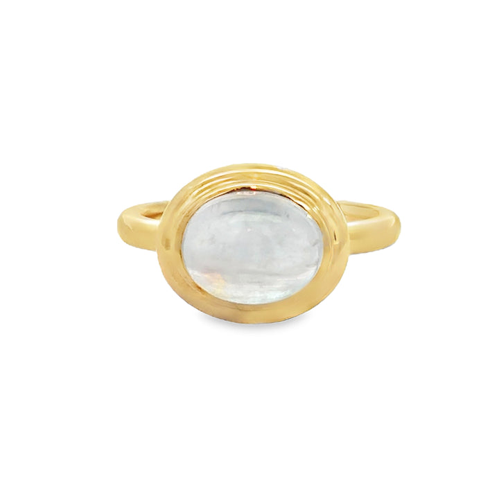 3.04 CT Moonstone 14K Yellow Gold Ring
