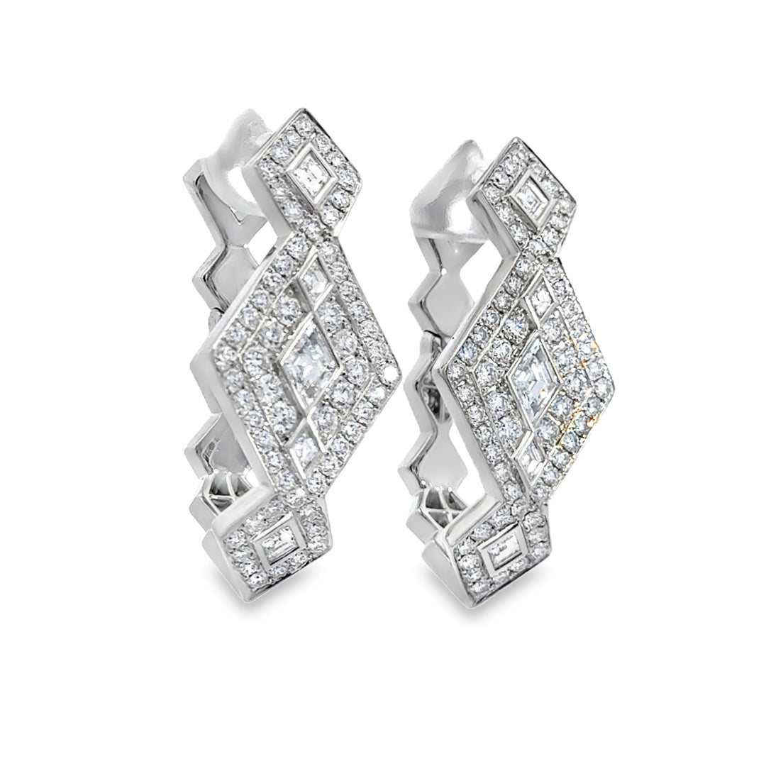 Robert Procop Queen of Diamonds 2.72 CTW Diamond Platinum Earrings