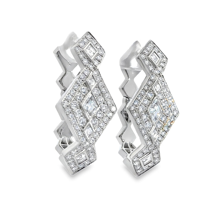 Robert Procop Queen of Diamonds 2.72 CTW Diamond Platinum Earrings