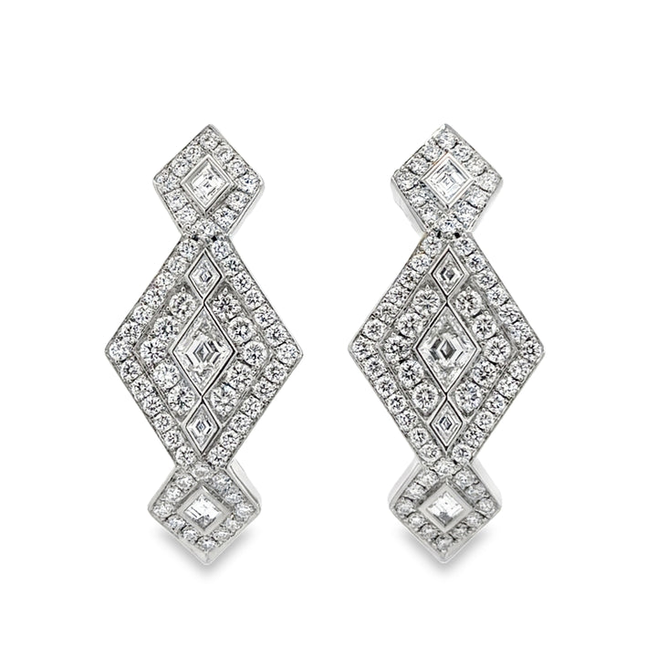 Robert Procop Queen of Diamonds 2.72 CTW Diamond Platinum Earrings