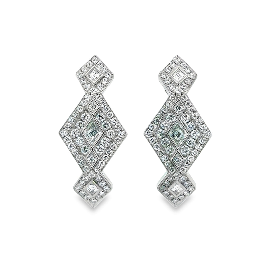Robert Procop Queen of Diamonds 2.72 CTW Diamond Platinum Earrings