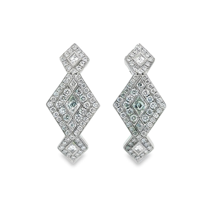 Robert Procop Queen of Diamonds 2.72 CTW Diamond Platinum Earrings