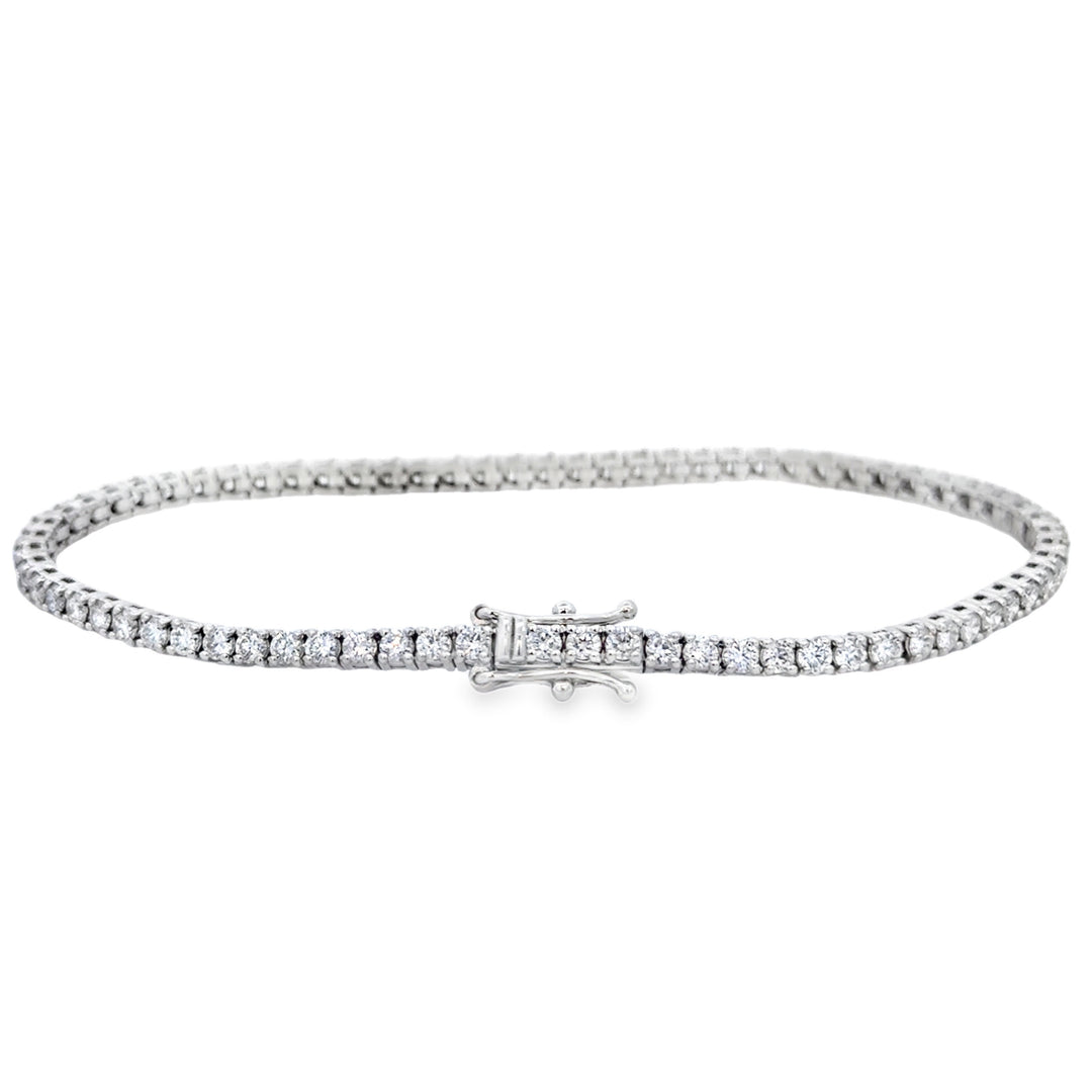 2.73 CTW Diamond 14K White Gold Tennis Bracelet