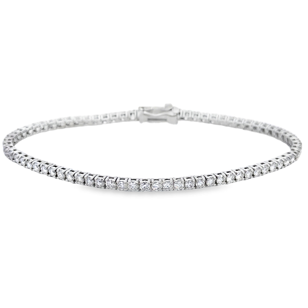 2.73 CTW Diamond 14K White Gold Tennis Bracelet