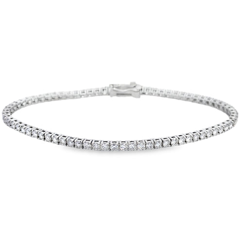 2.73 CTW Diamond 14K White Gold Tennis Bracelet