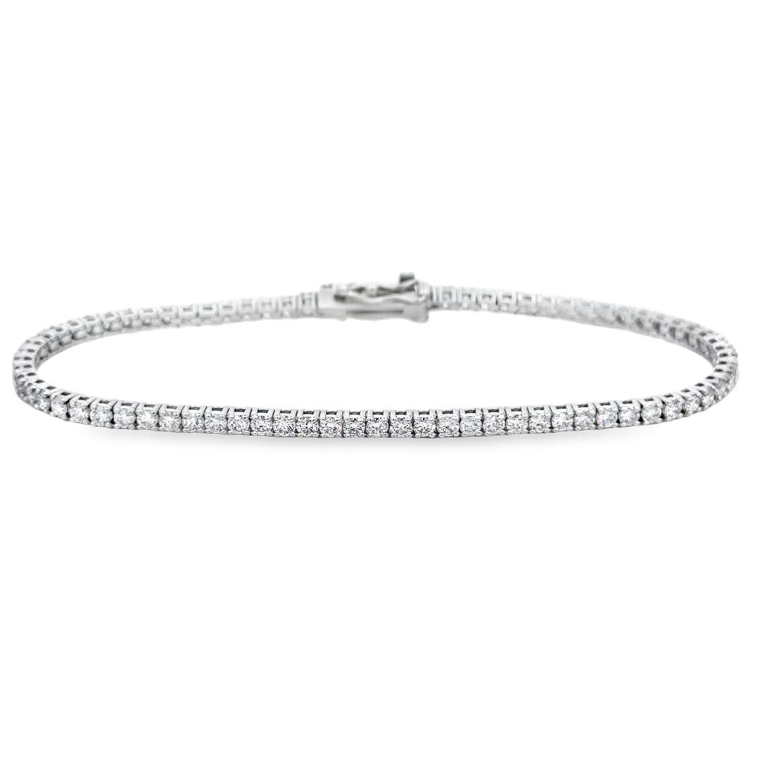 2.25 CTW Diamond 14K White Gold Tennis Bracelet