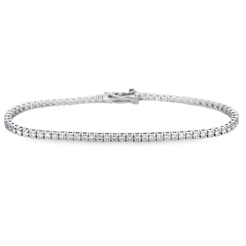 2.25 CTW Diamond 14K White Gold Tennis Bracelet