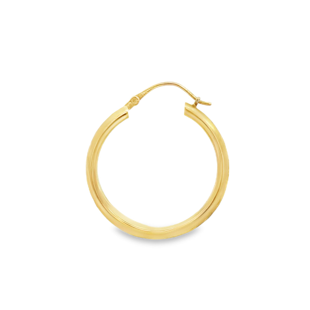 14K Yellow Gold Estate Hollow Hoop Earrings