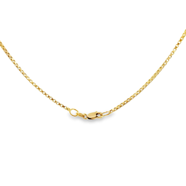 14K Yellow Gold Box Chain Necklace