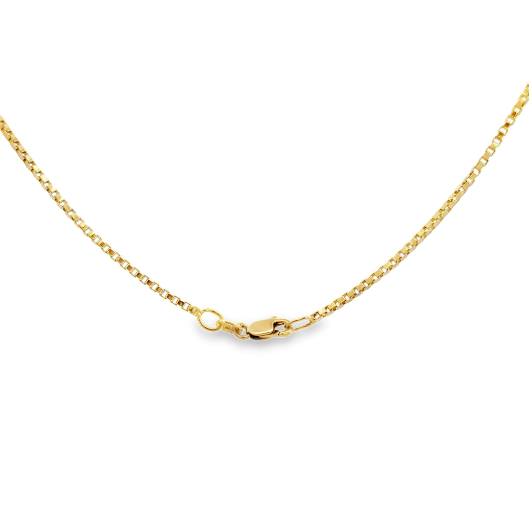 14K Yellow Gold Box Chain Necklace