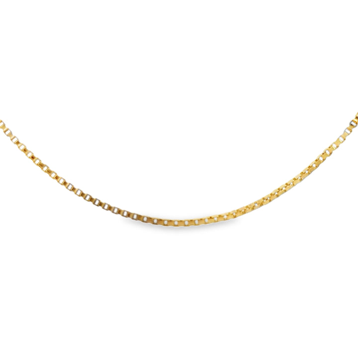 14K Yellow Gold Box Chain Necklace