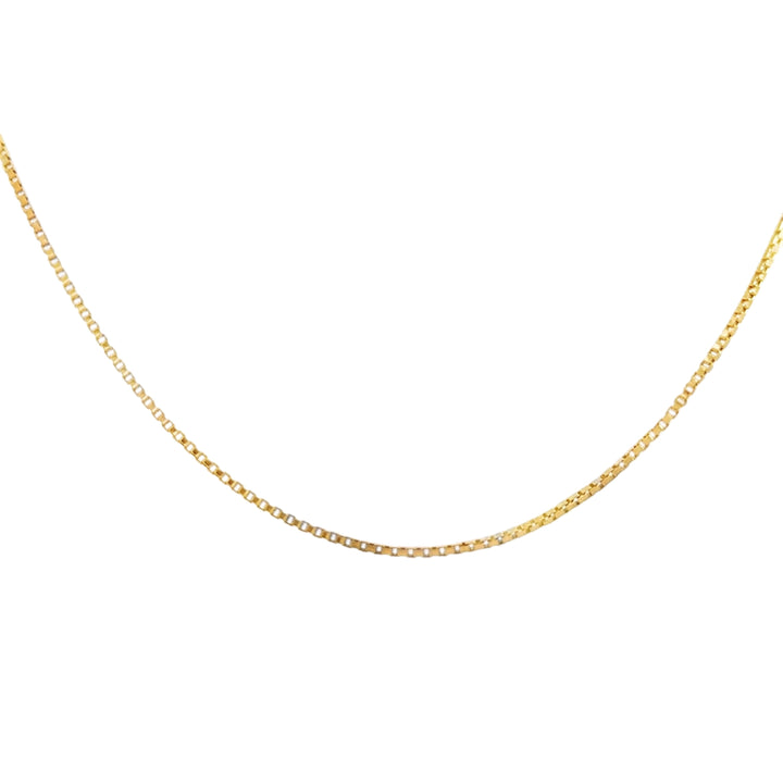 14K Yellow Gold Box Chain Necklace