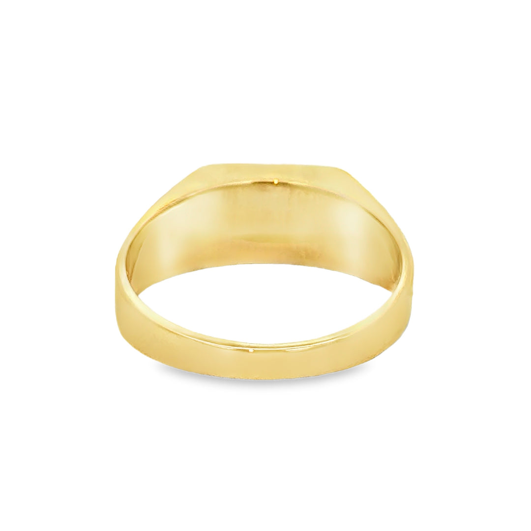 14K Yellow Gold Men's Signet Onyx Ring
