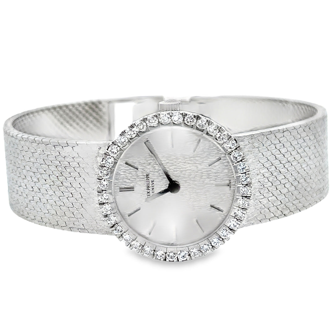 Pre-Owned Patek Philippe Approx. 0.75 CTW Diamond 18K White Gold Women&