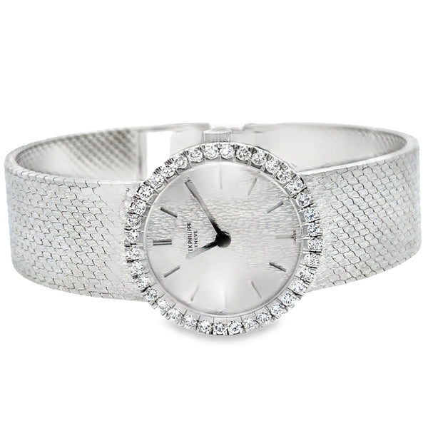 Pre-Owned Patek Philippe Approx. 0.75 CTW Diamond 18K White Gold Women's Watch