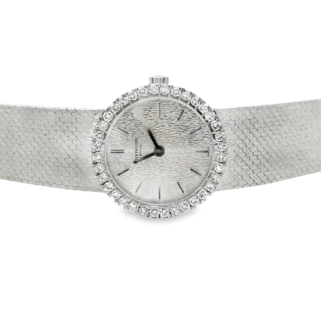 Pre-Owned Patek Philippe Approx. 0.75 CTW Diamond 18K White Gold Women&