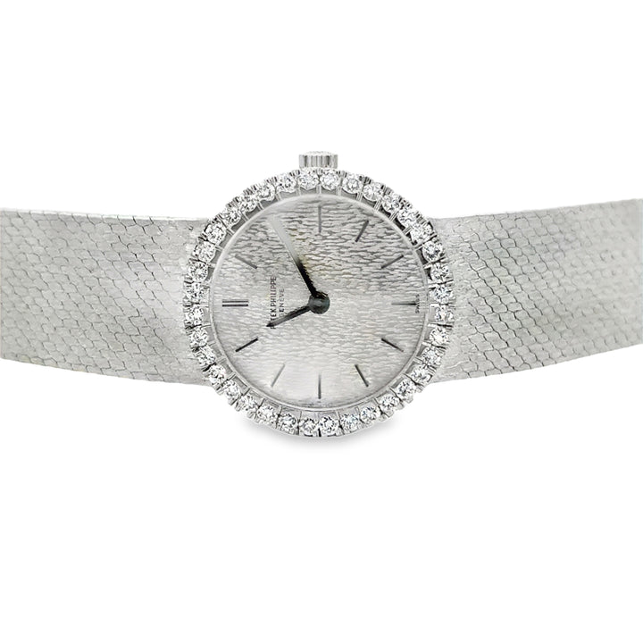 Pre-Owned Patek Philippe Approx. 0.75 CTW Diamond 18K White Gold Women&