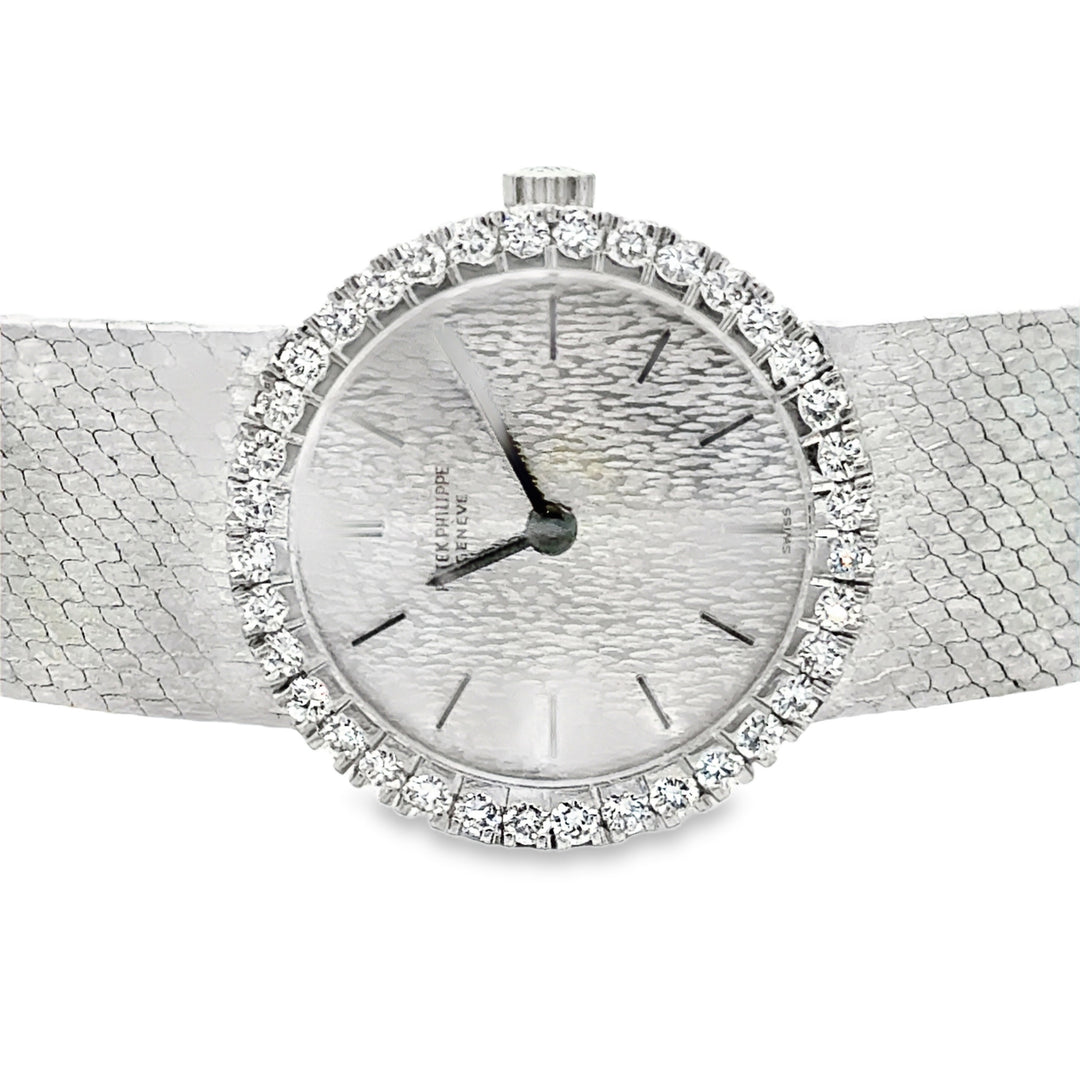 Pre-Owned Patek Philippe Approx. 0.75 CTW Diamond 18K White Gold Women&