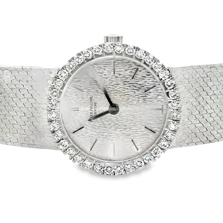 Pre-Owned Patek Philippe Approx. 0.75 CTW Diamond 18K White Gold Women&