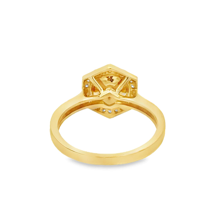 2.01 CT Turquoise & 0.19 CTW Diamond 14K Yellow Gold Ring