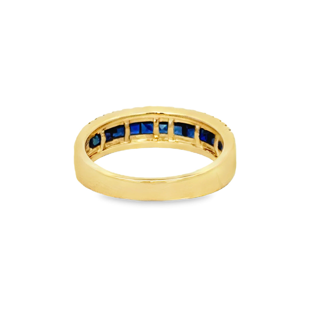 1.05 CTW Sapphire & 0.34 CTW Diamond 14K Yellow Gold Ring