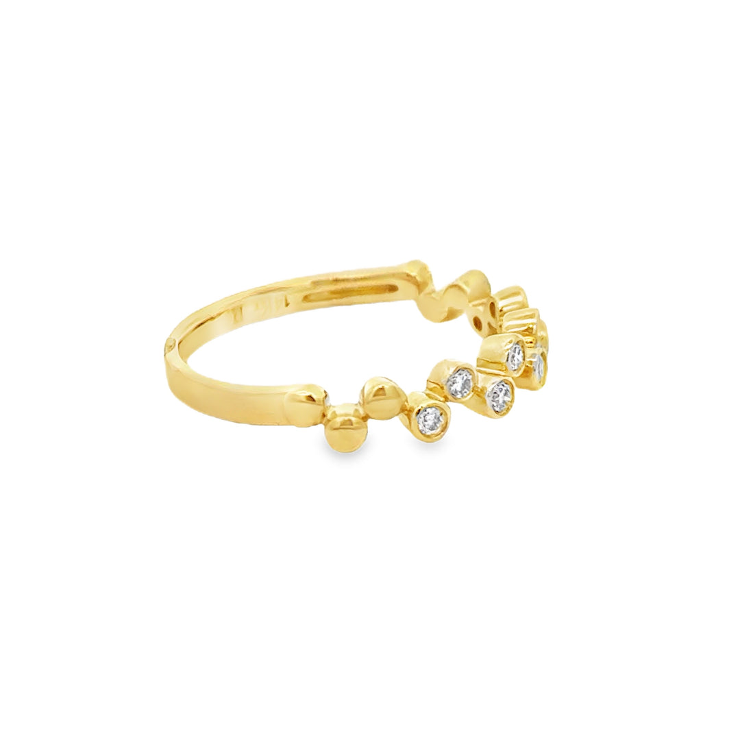 0.17 CTW Diamond 14K Yellow Gold Band Ring