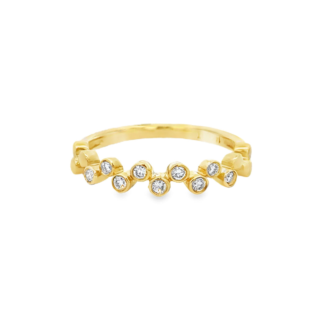 0.17 CTW Diamond 14K Yellow Gold Band Ring
