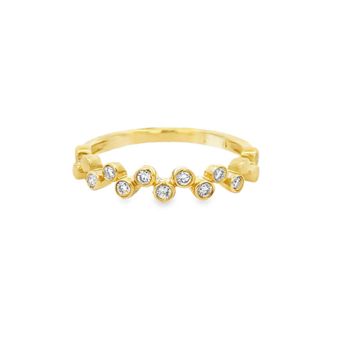 0.17 CTW Diamond 14K Yellow Gold Band Ring