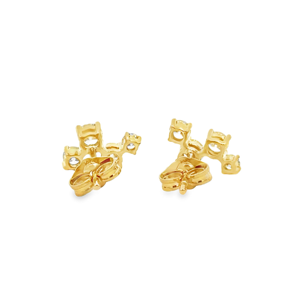0.77 CTW Diamond 14K Yellow Gold Stud Earrings