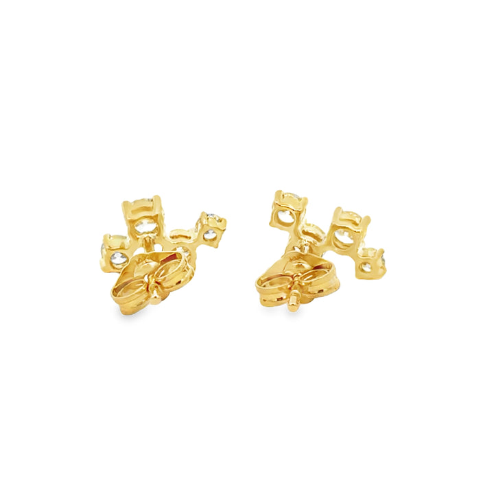 0.77 CTW Diamond 14K Yellow Gold Stud Earrings