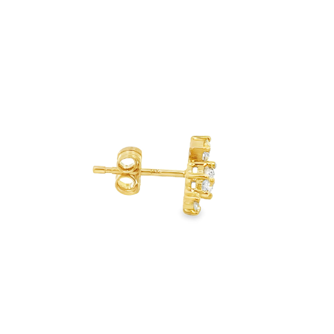 0.77 CTW Diamond 14K Yellow Gold Stud Earrings