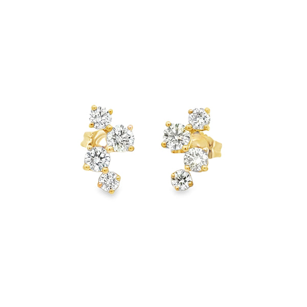 0.77 CTW Diamond 14K Yellow Gold Stud Earrings