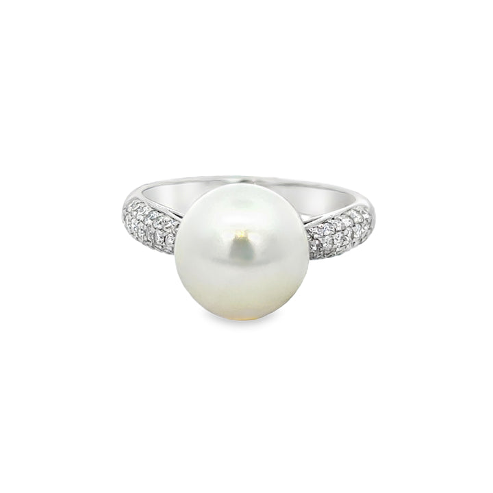 Pearl & 0.40 CTW Diamond 14K White Gold Ring