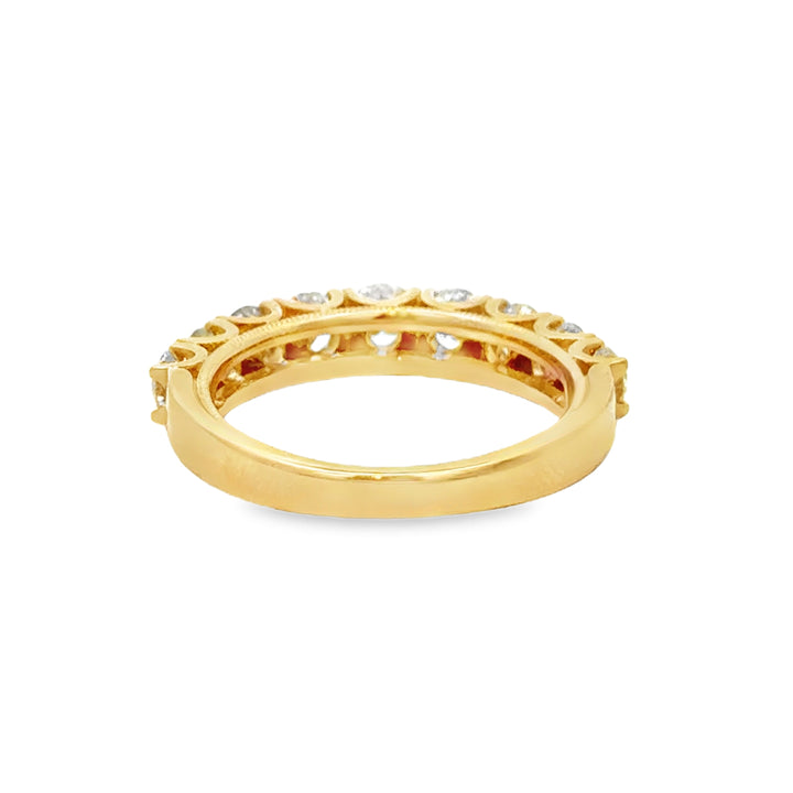 1.47 CTW Diamond 14K Yellow Gold Band Ring
