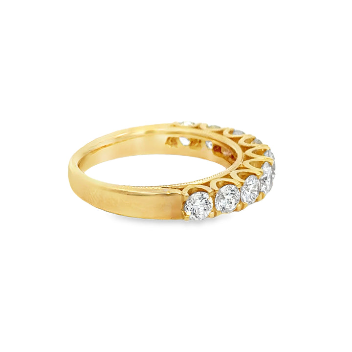 1.47 CTW Diamond 14K Yellow Gold Band Ring
