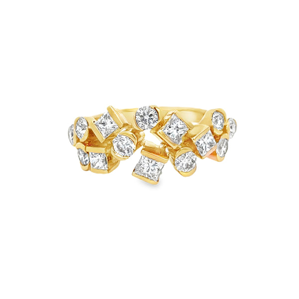 1.34 CTW Diamond 14K Yellow Gold Band Ring