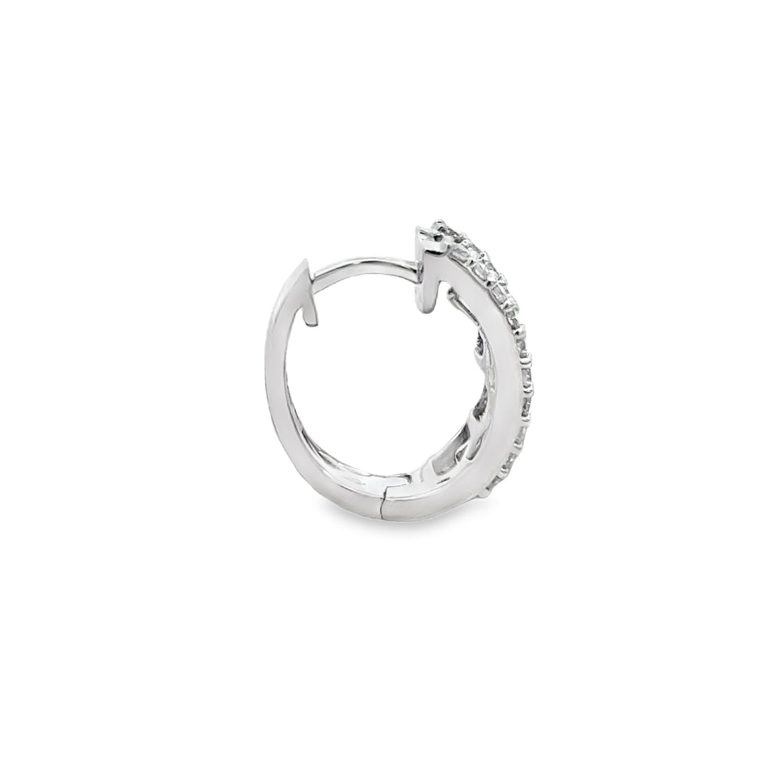 0.70 CTW Sapphire & 0.51 CTW Diamond 14K White Gold Hoop Earrings
