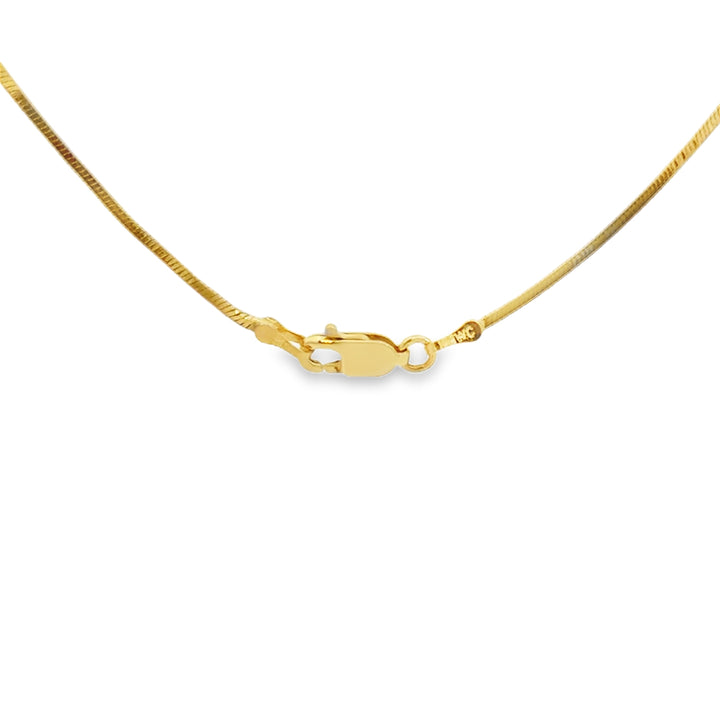 14K Yellow Gold Square Snake Chain Necklace