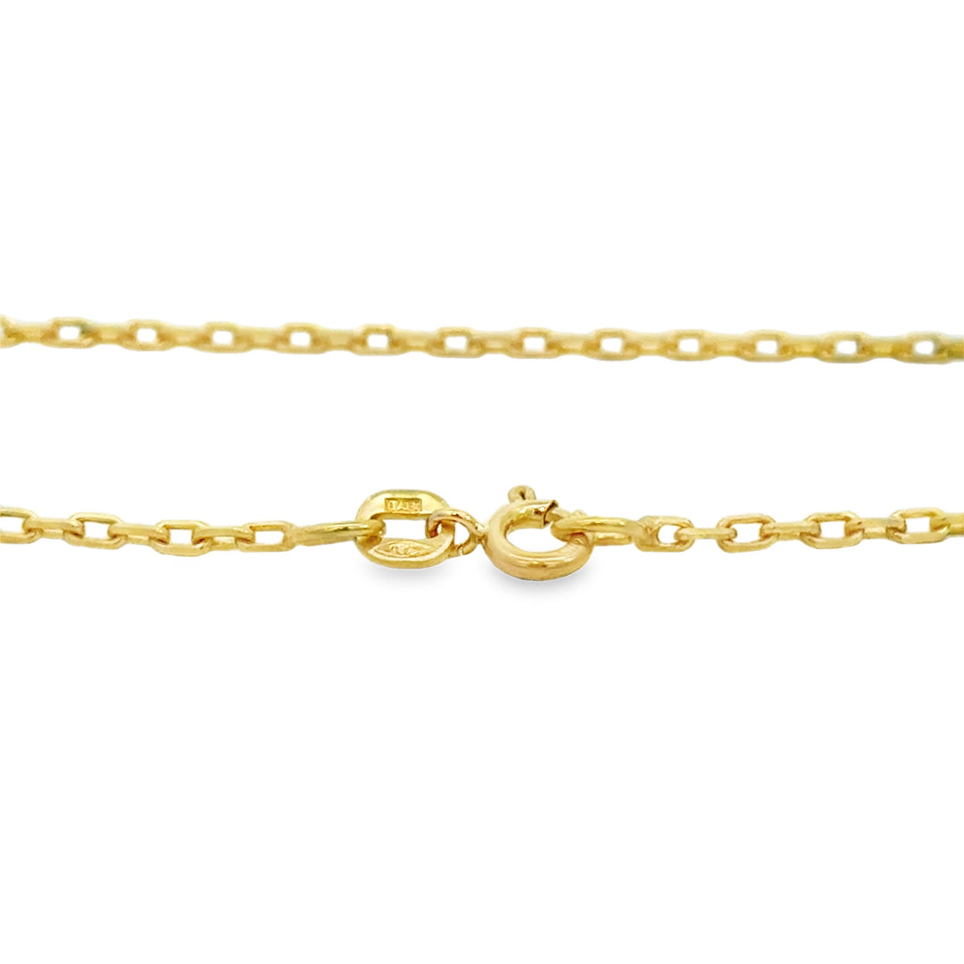 14K Yellow Gold Oval Link Chain Bracelet